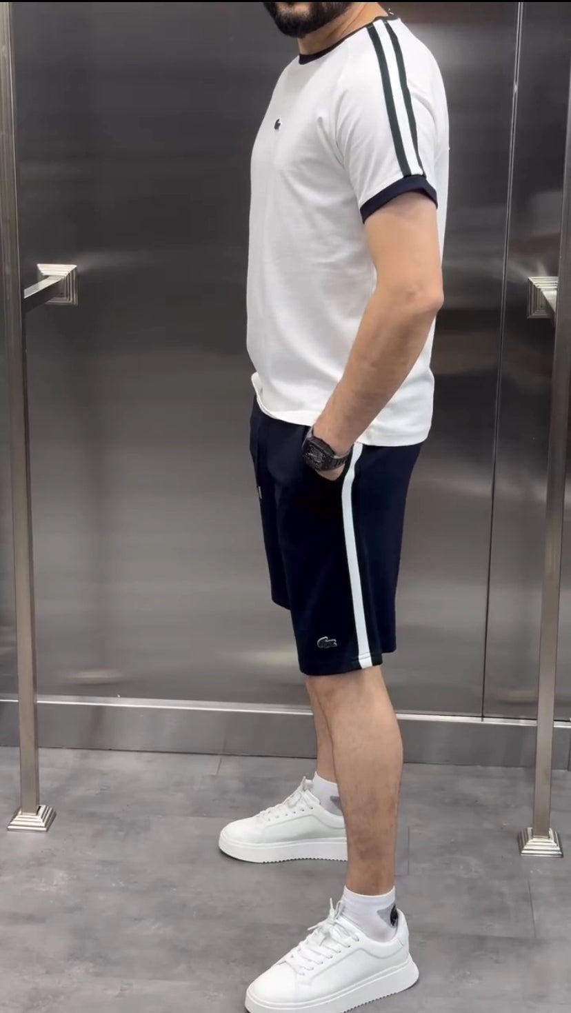 Navy Lacoste Shorts Set