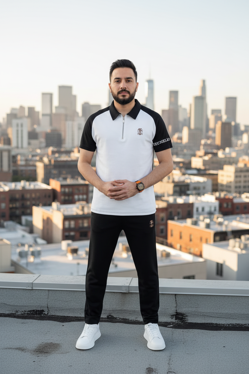 Black Raglan Tracksuit - 1021