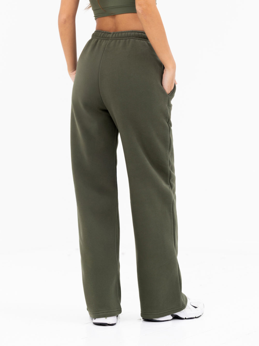 Olive Wide Leg Tracksuit