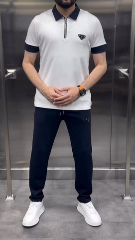 Navy Contrast Prada Tracksuit