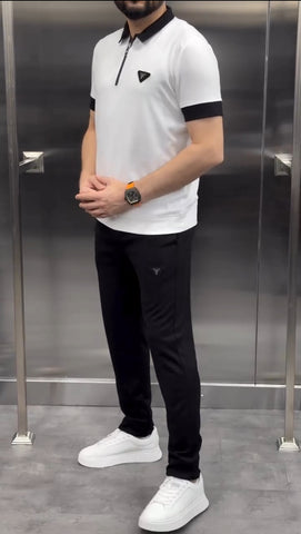 Black Contrast Prada Tracksuit