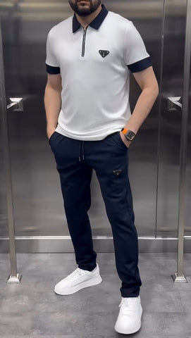 Navy Contrast Prada Tracksuit