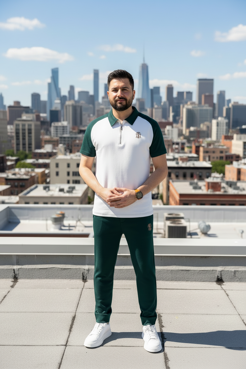 Green Raglan Tracksuit - 1021