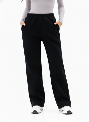 Black Wide Leg Tracksuit